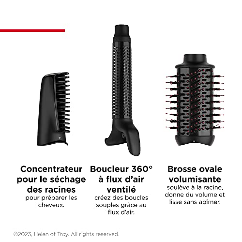 Brosse coiffante multi-usages One-Step de REVLON - 3-EN-1 (Tête détachable, boucleur, sèche-cheveux, brosse coiffante) RVDR5333