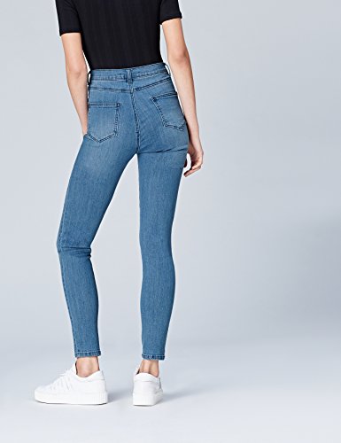 Marque Amazon - find. Jean Skinny Taille Haute Femme, Bleu (Light Wash)