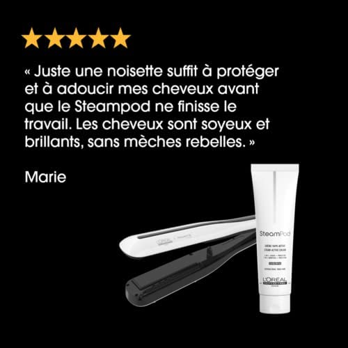 Steampod 3.0 | Pack Complet | Lisseur Vapeur Professionnel 2-en-1 + Sérum + Soin Vapo-activé | Fer à lisser à la technologie vapeur | Adapté à tous types de cheveux | L'Oréal Professionnel