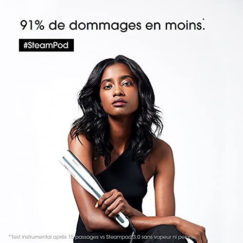 Steampod 3.0 | Lisseur Vapeur Professionnel 2-en-1 : Lissage & Wavy | Céramique Fer à lisser à la technologie vapeur | Adapté à tous types de cheveux | L'Oréal Professionnel| 17.3 x 5.6 cm