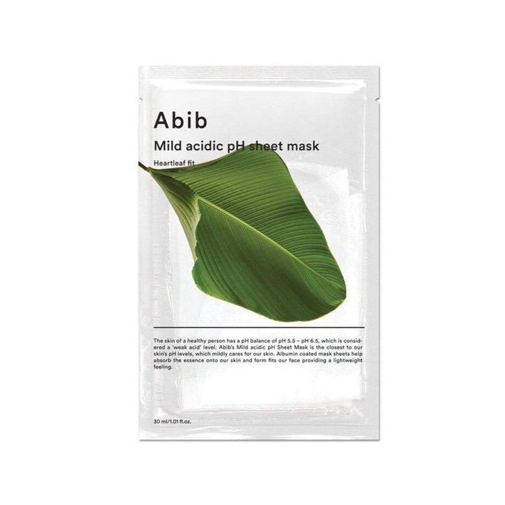 Abib MASQUE EN FEUILLE PH ACIDE DOUX HEARTLEAF FIT 30ML X 10PCS